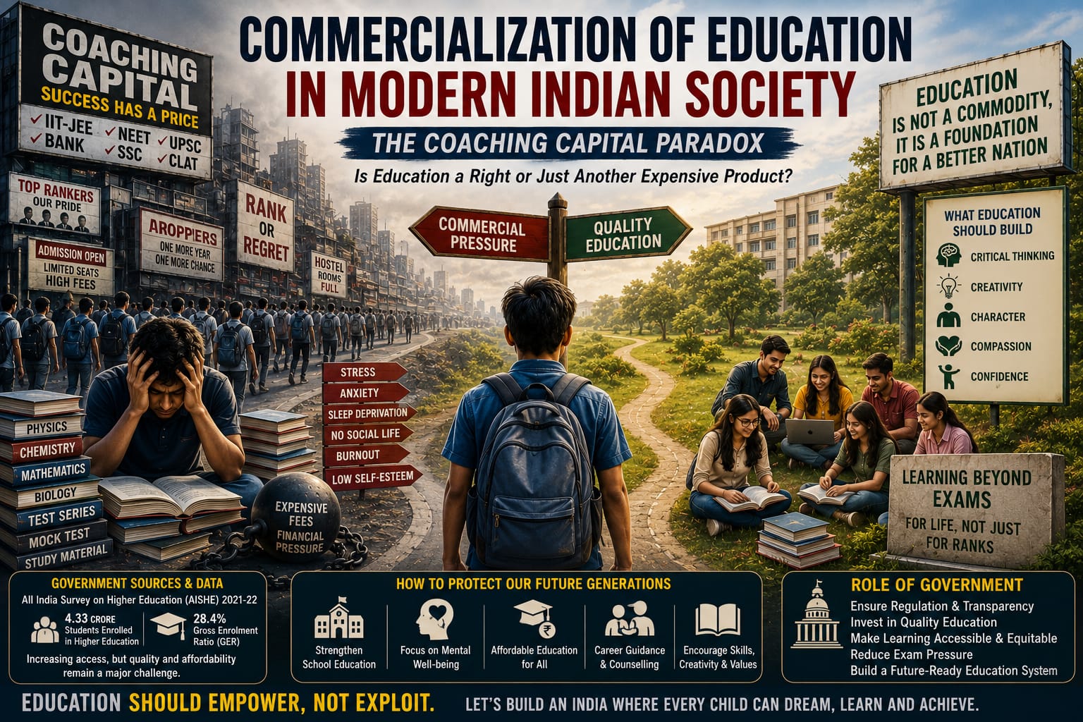 Commercialization of Education in Modern Indian Society: The Coaching Capital Paradox and the Future of Learning